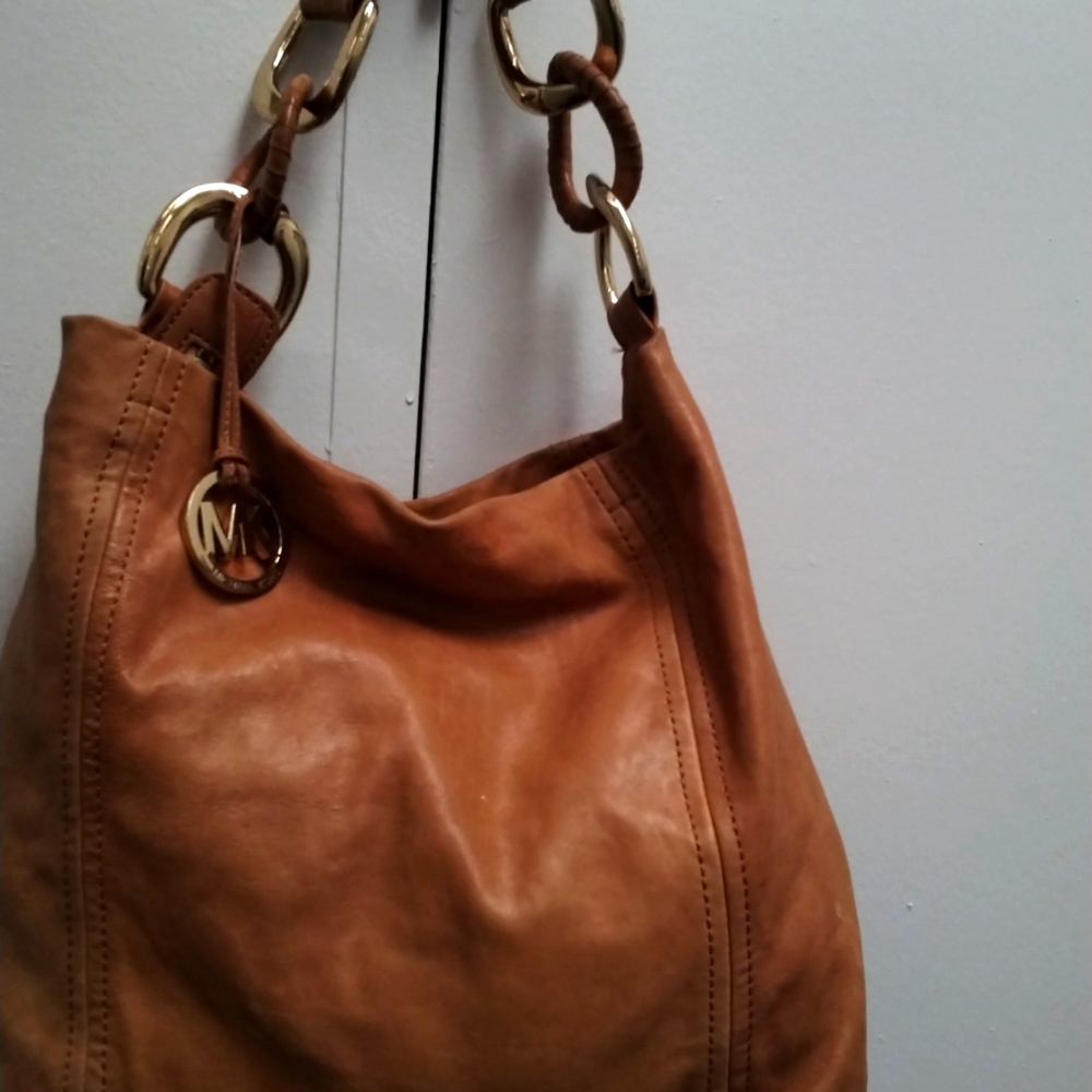 Michael Kors brown boho shoulder handbag